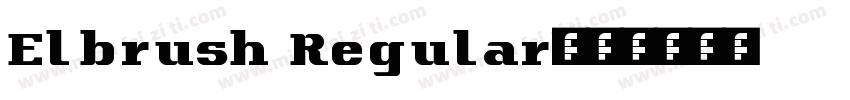 Elbrush Regular字体转换